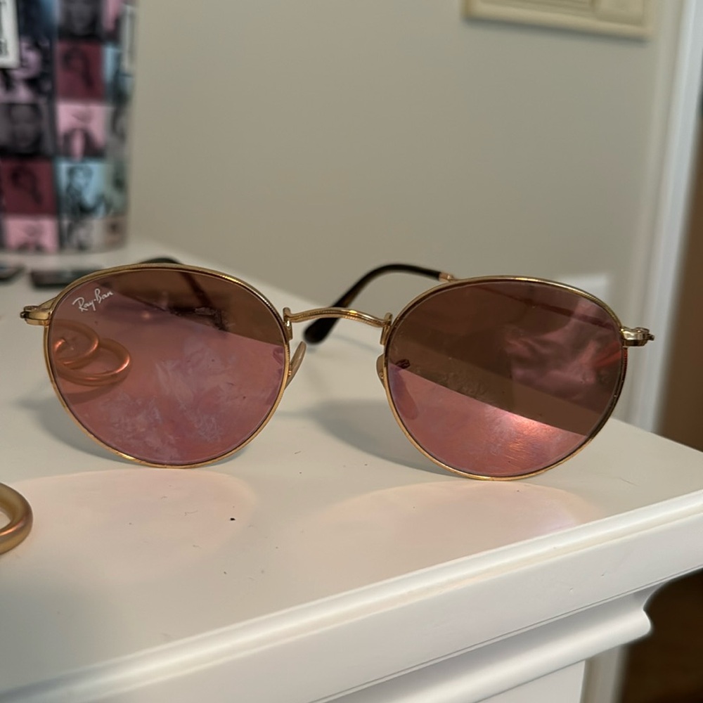 Round metal authentic ray bans